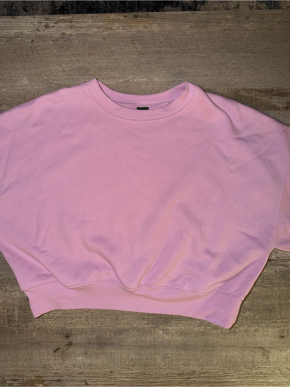 wild fable Pastel Pink Cropped Crewneck Sweater